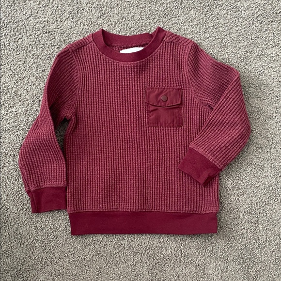 Toddler boys long sleeve winter bundle - Gray, Burgundy, and White - Picture 4 of 6